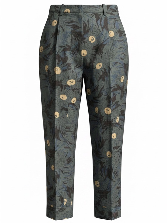 Anthropologie Pants - Anthropologie elevenses Slate Blue Floral Wide-Leg Pants